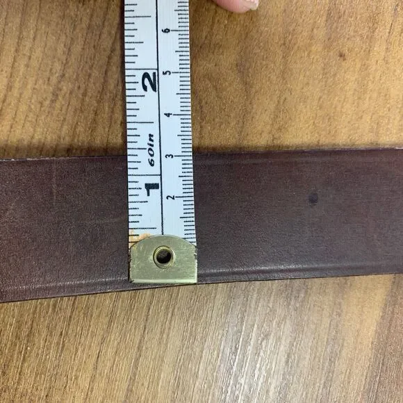 Banana Republic Brown Italian Leather Belt Made in England Size 34 - Picture 9 of 9